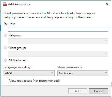 Permissions in NFS web projects